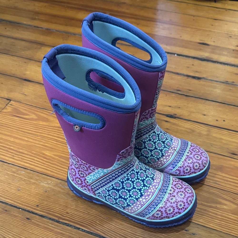 Bog winter boots Purple pattern size K3